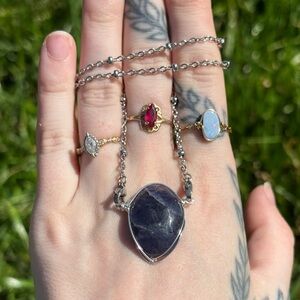 Iolite interchangeable necklace